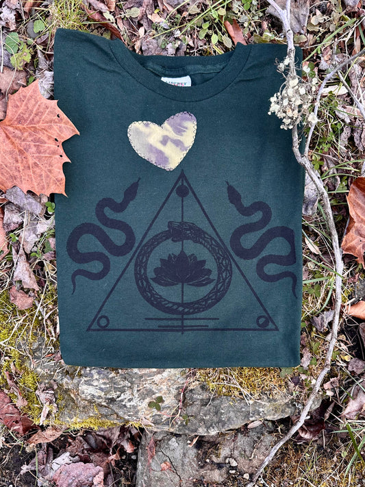 LO - Heart Patch Green Organic T-Shirt