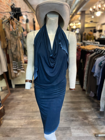 Midnight Blue Dyed Athena Dress