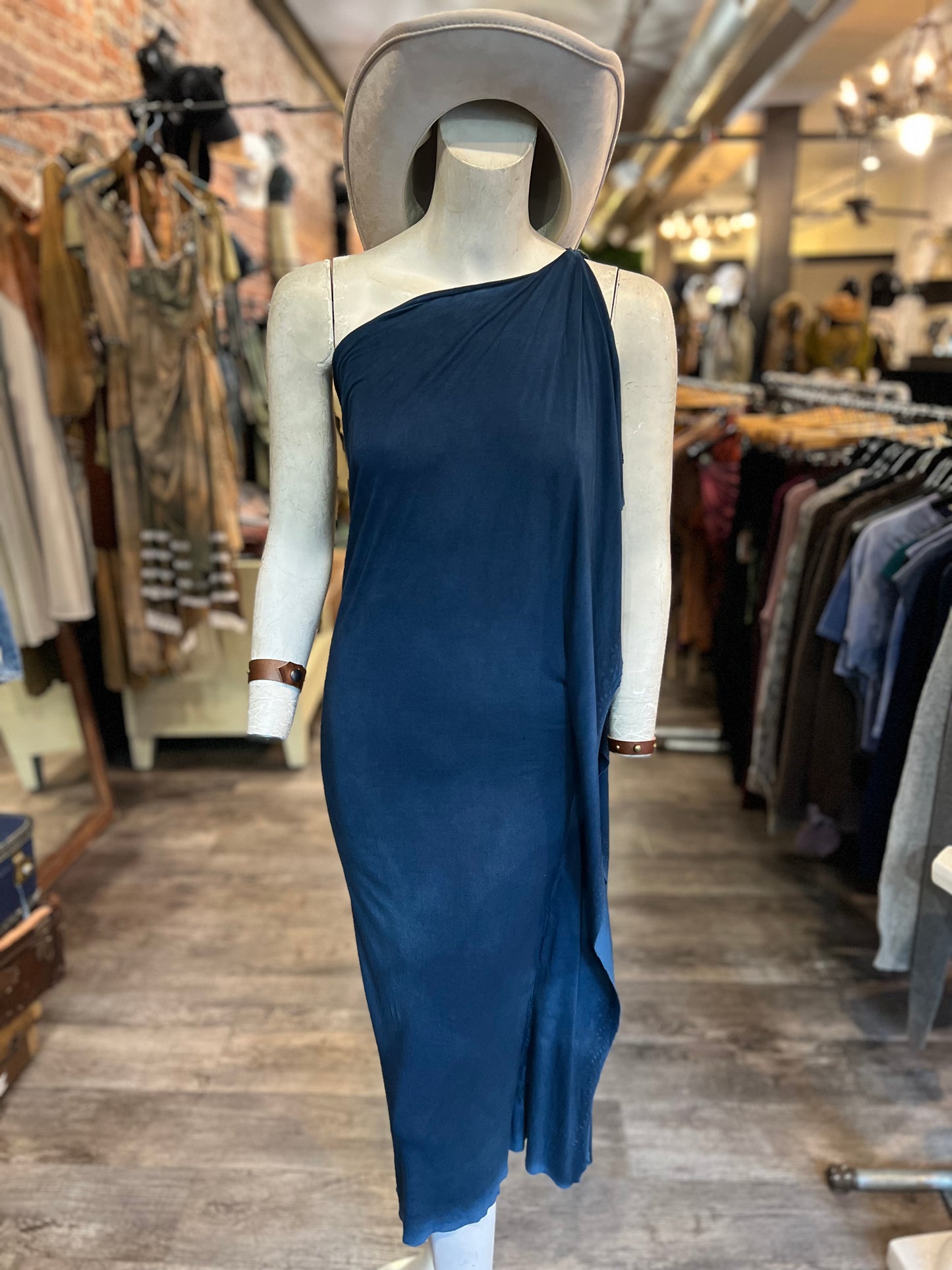 Midnight Blue Dyed Athena Dress