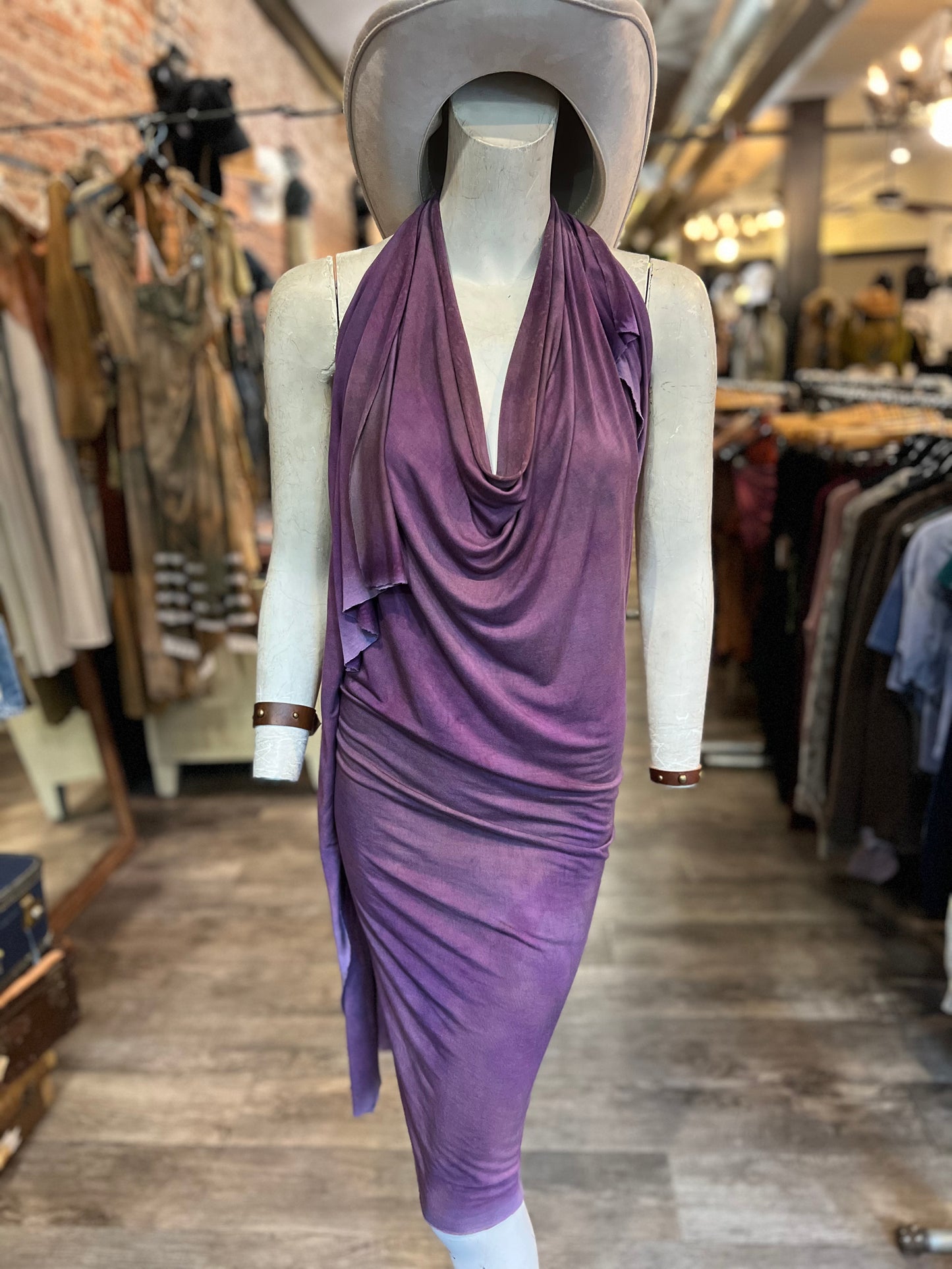 Violet Dyed Athena Dress