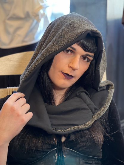 Slate & Black Gerber Wool Hood