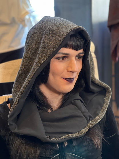 Slate & Black Gerber Wool Hood