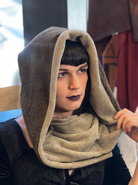 Slate & Beige Oversized Hood