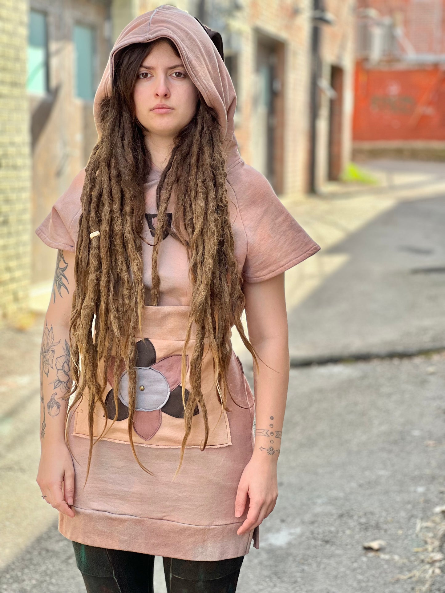 Mauve 100% Cotton Tunic w/ Bunny Ears