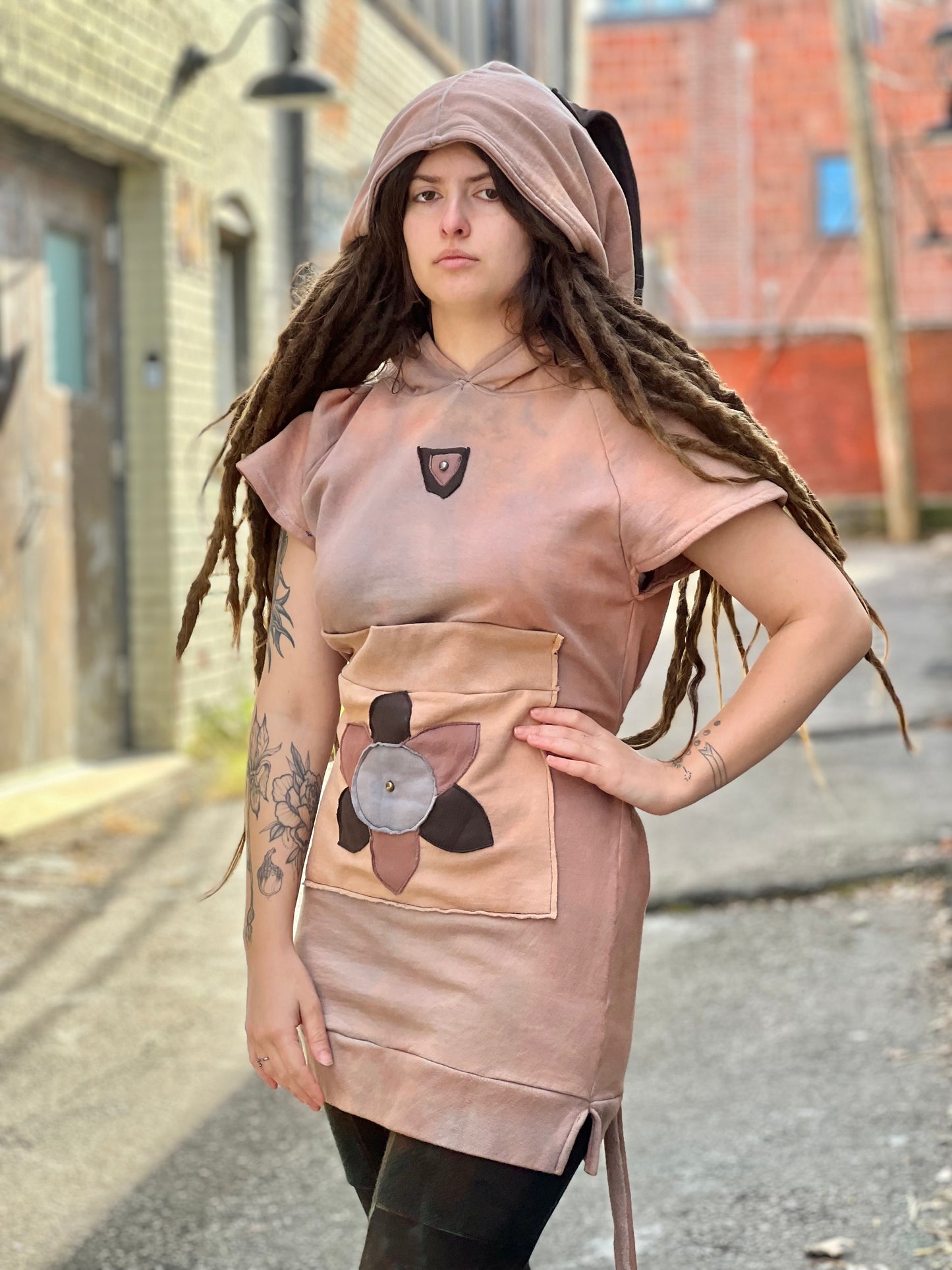 Mauve 100% Cotton Tunic w/ Bunny Ears