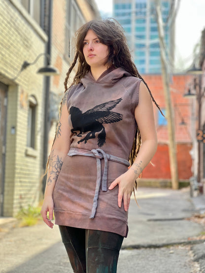 Dusky Orchid 100% Cotton Tunic Hoodie