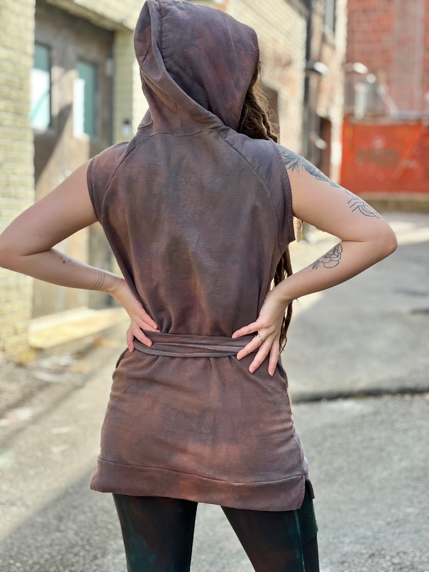 Dusky Orchid 100% Cotton Tunic Hoodie