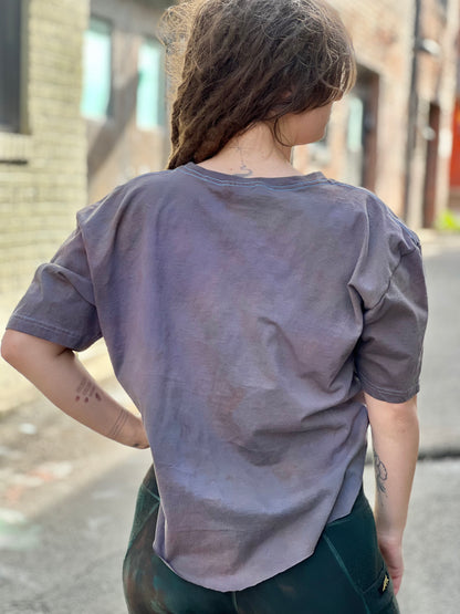 Grey 'Pegasus' 100% Cotton Crop Shirt (XLarge)