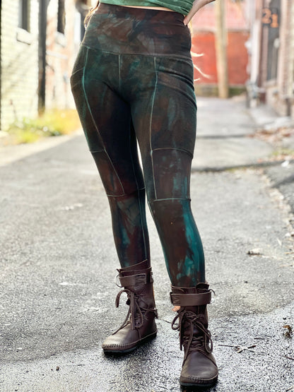 "Oil Splash' Bamboo Fleece Crossfox Leggings