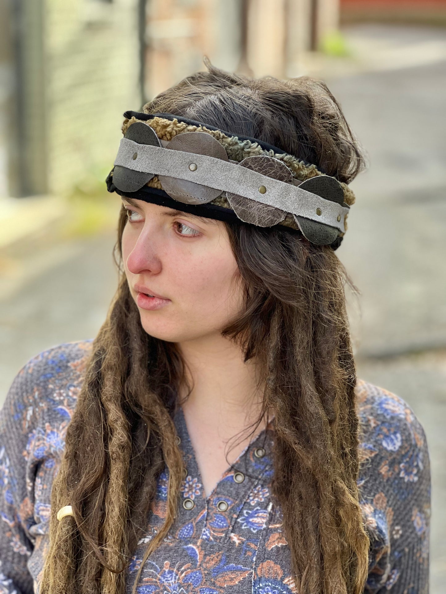 Berber Wool & Leather Headband