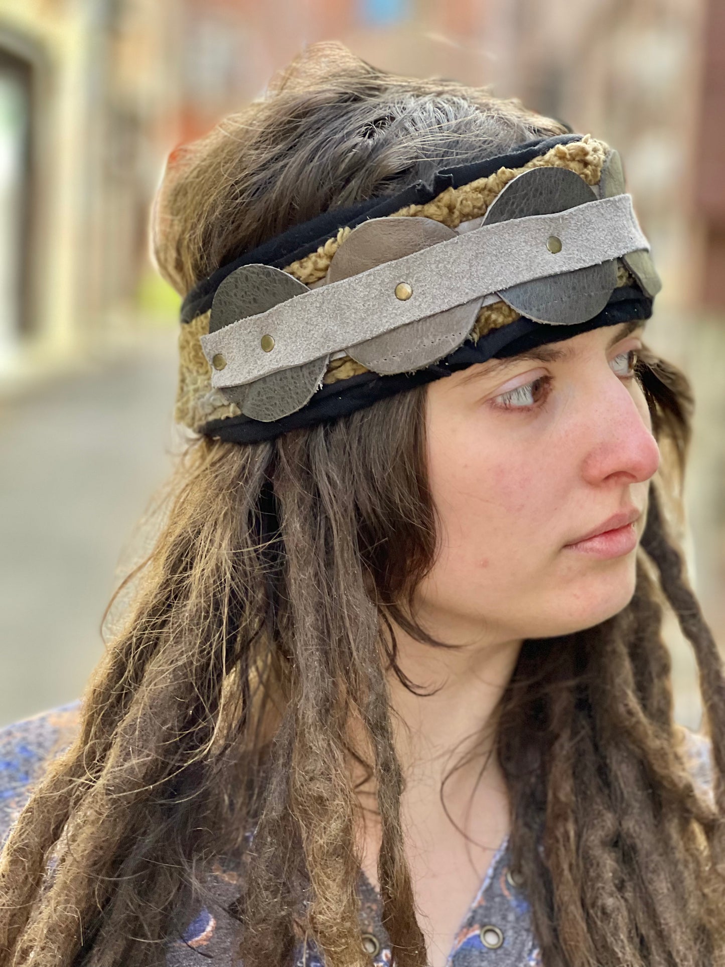 Berber Wool & Leather Headband