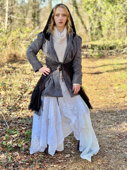 'Smoke' Layered Dark Fantasy Coat