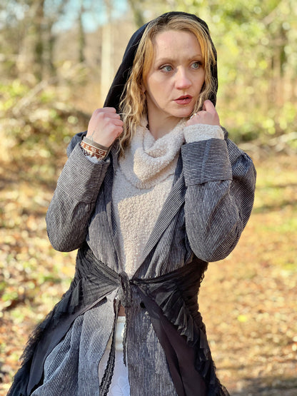 'Smoke' Layered Dark Fantasy Coat