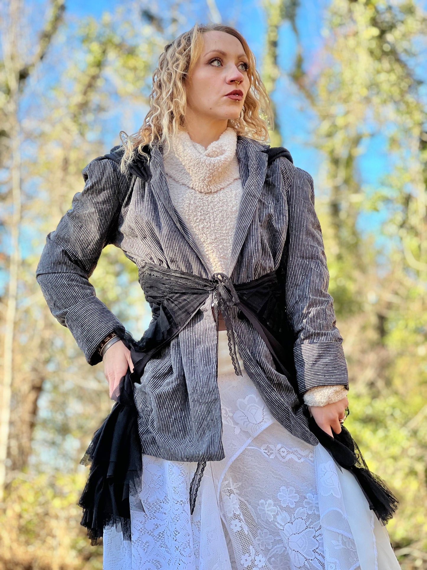 'Smoke' Layered Dark Fantasy Coat