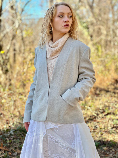 Faux Fur Cargo Pocket Blazer