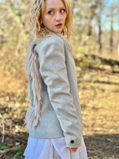 Faux Fur Cargo Pocket Blazer