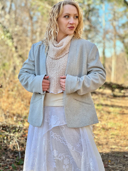 Faux Fur Cargo Pocket Blazer