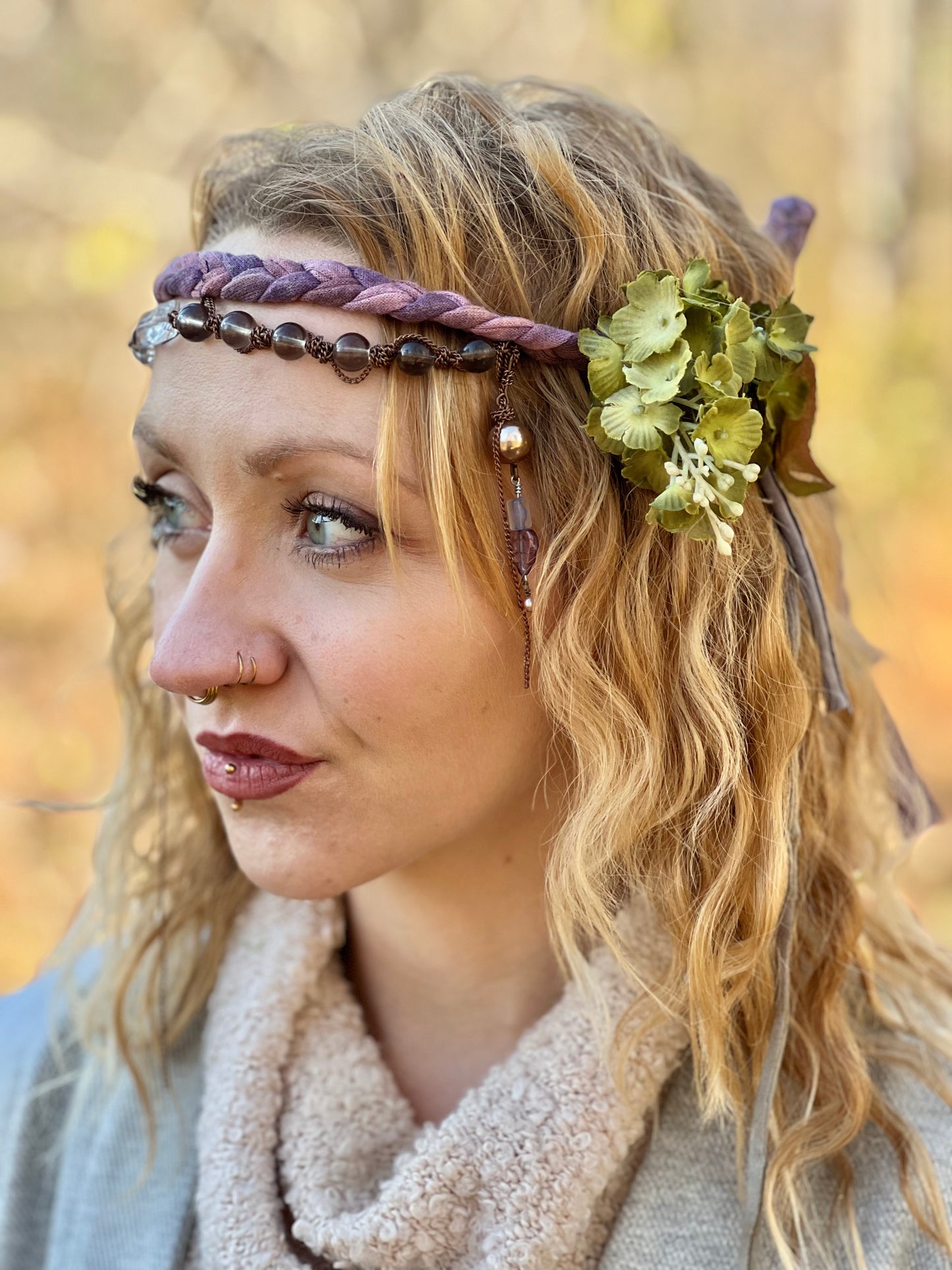 Orchid & Mauve Braided Faerie Headband