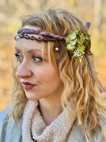 Orchid & Mauve Braided Faerie Headband