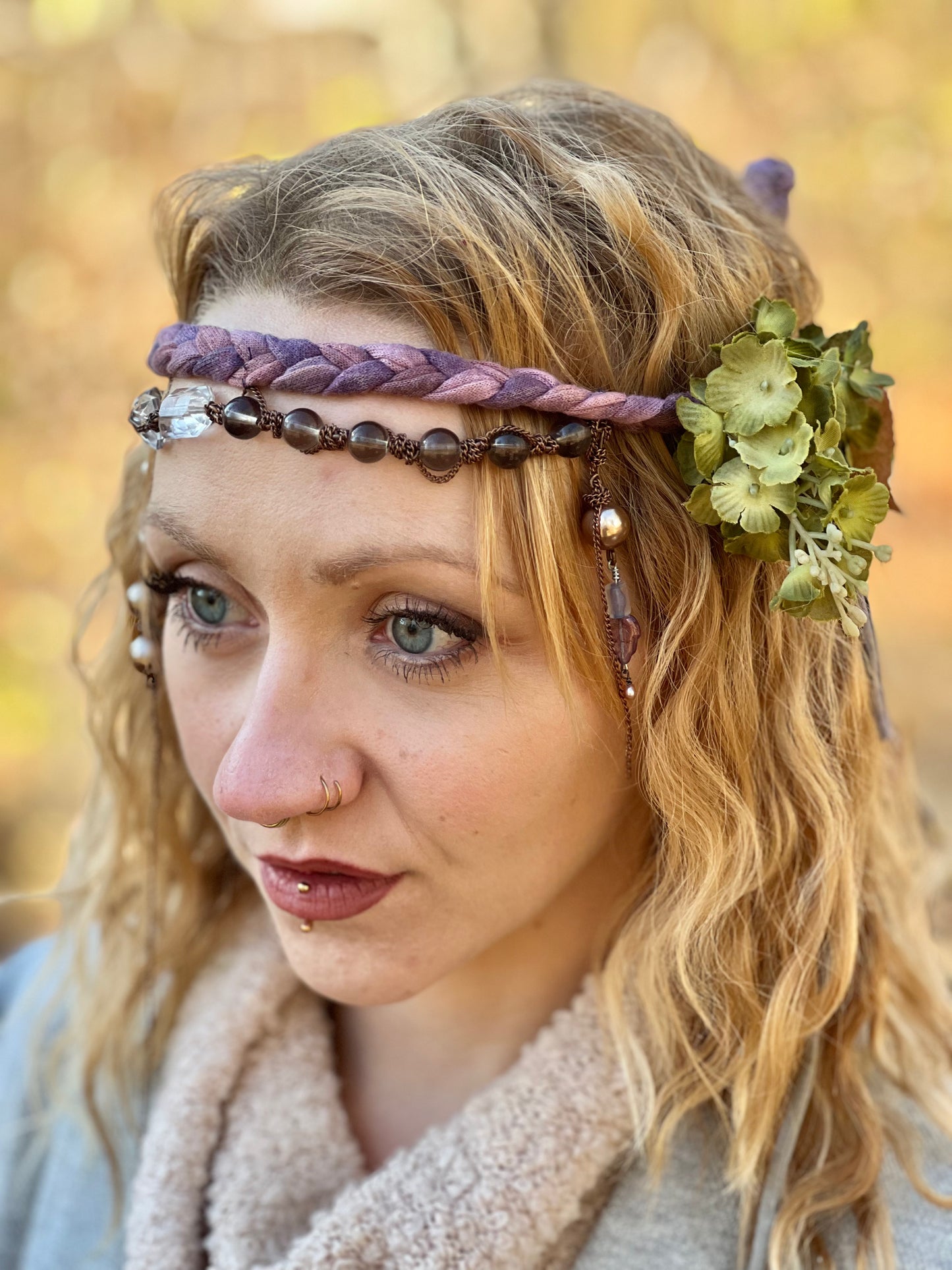 Orchid & Mauve Braided Faerie Headband