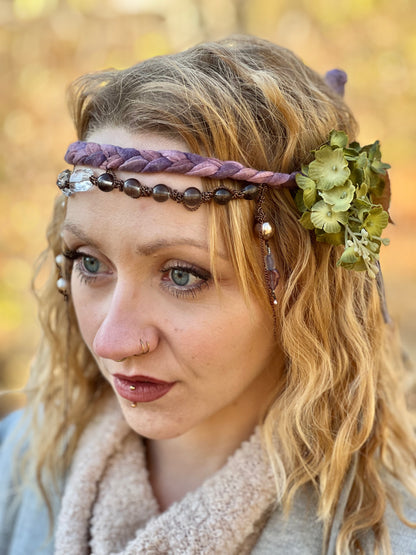 Orchid & Mauve Braided Faerie Headband