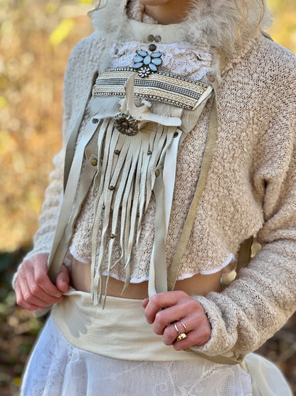 Bone & Fur Leather Neck Harness