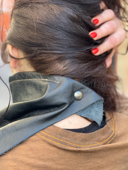 Leather & Velvet Kerchief