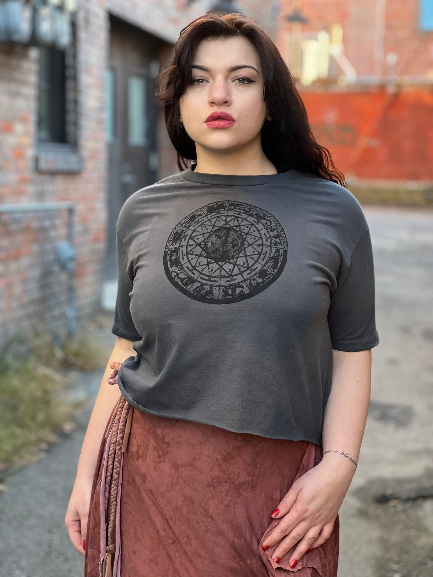 LO - Grey 'Zodiac Wheel' 100% Organic Cotton Shirt