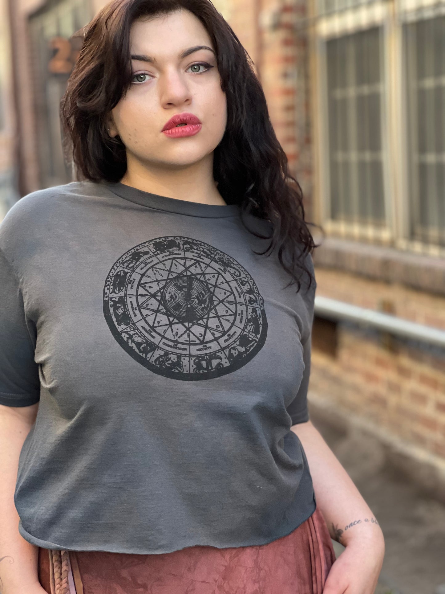 LO - Grey 'Zodiac Wheel' 100% Organic Cotton Shirt