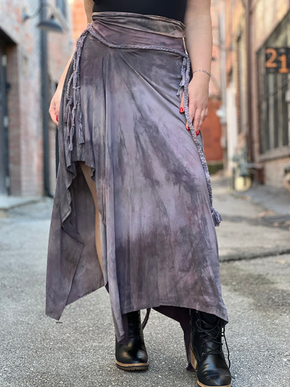 Stormy Plum Handmade Bamboo Maxi Skirt / Dress