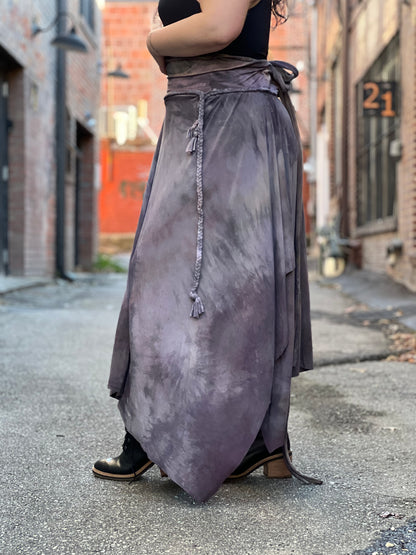 Stormy Plum Handmade Bamboo Maxi Skirt / Dress