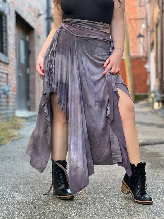 Stormy Plum Handmade Bamboo Maxi Skirt / Dress
