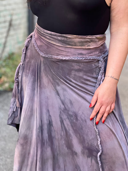 Stormy Plum Handmade Bamboo Maxi Skirt / Dress
