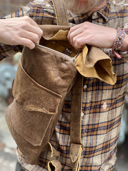 Soft Brown Leather Backpack