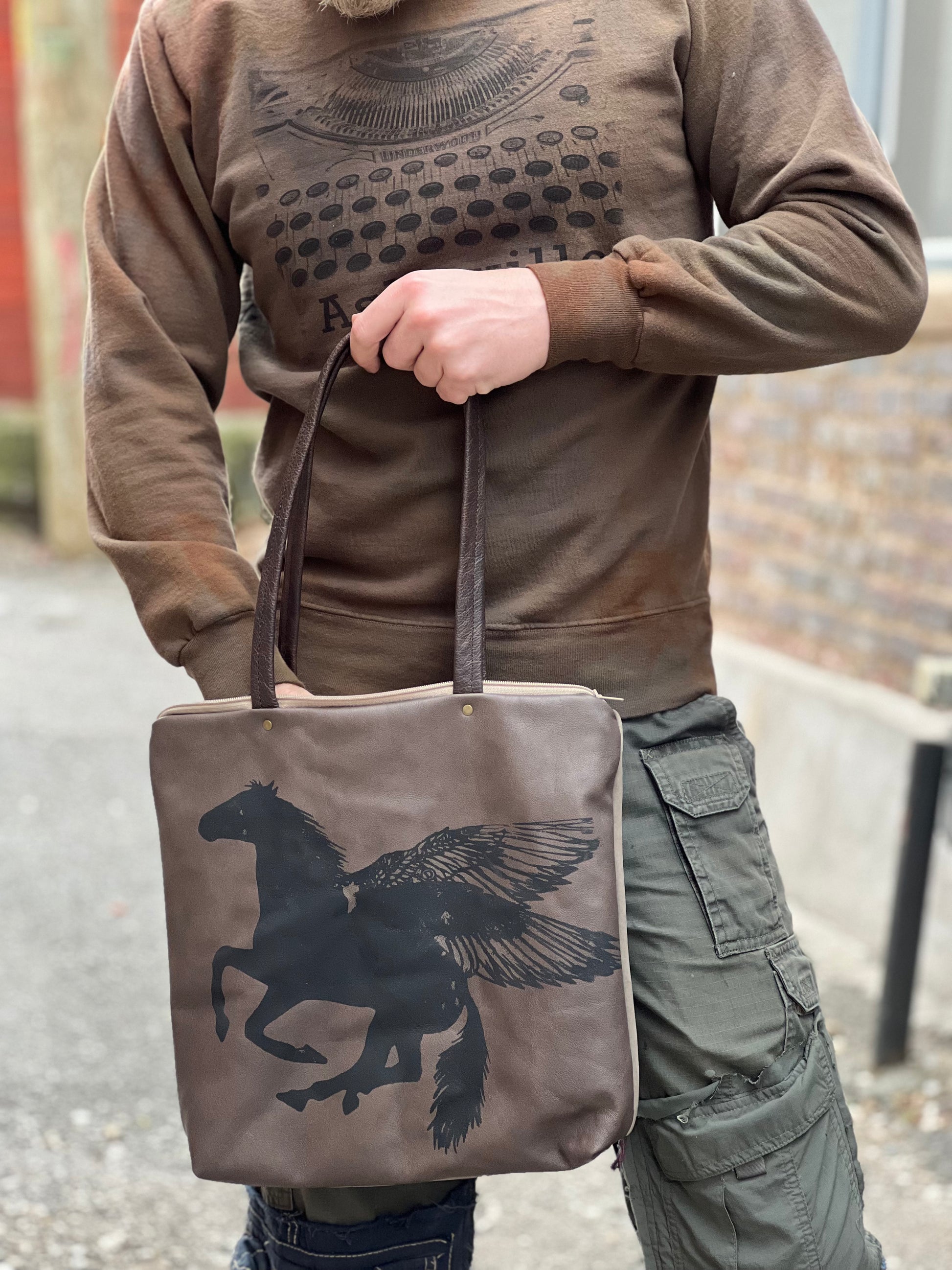 'Pegasus' Mini Tote Bag by Royal Peasantry
