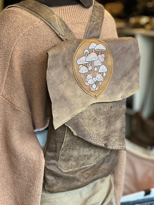 Cubensis Tattooed Leather Backpack