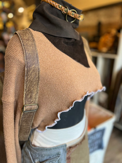 Faerie Frog Prince Tattooed Leather Backpack