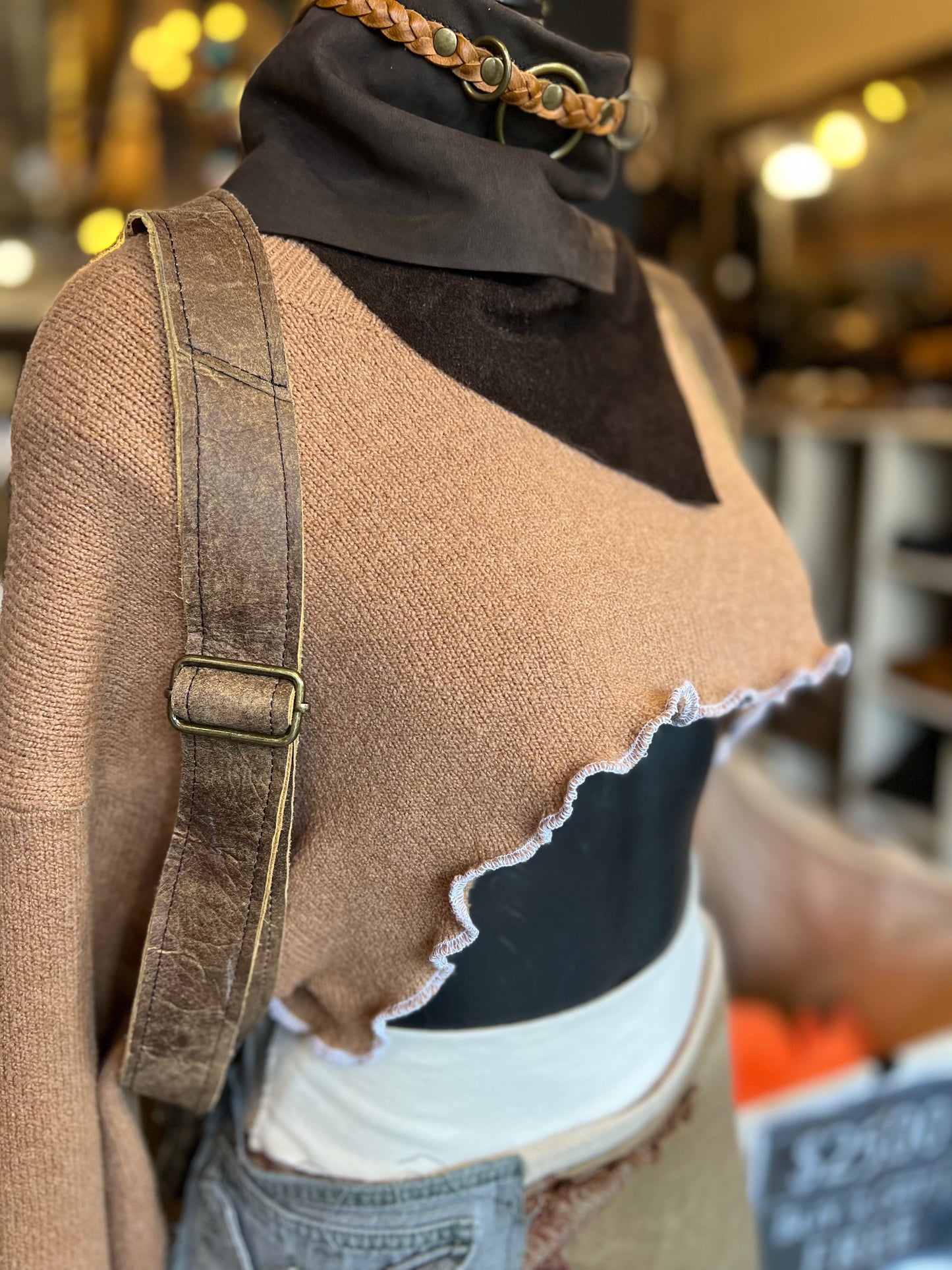 Reishi Mushroom Tattooed Leather Backpack