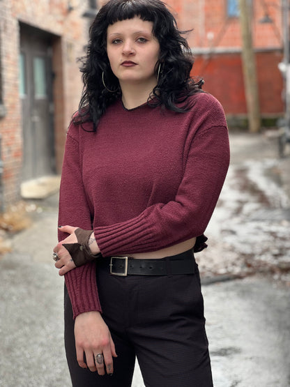 Maroon Cowl Neck Sweater