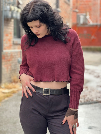 Maroon Cowl Neck Sweater