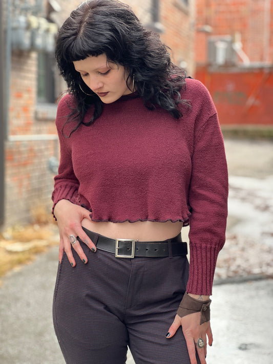 Maroon Cowl Neck Sweater