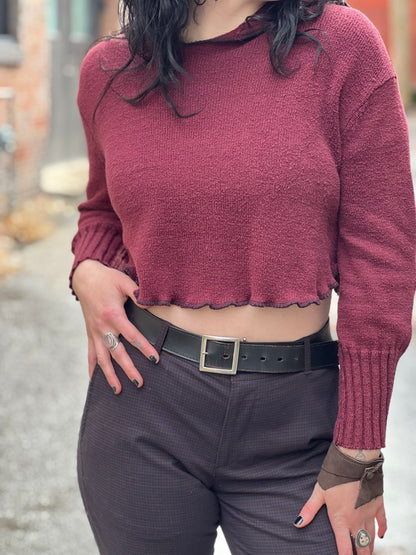 Maroon Cowl Neck Sweater