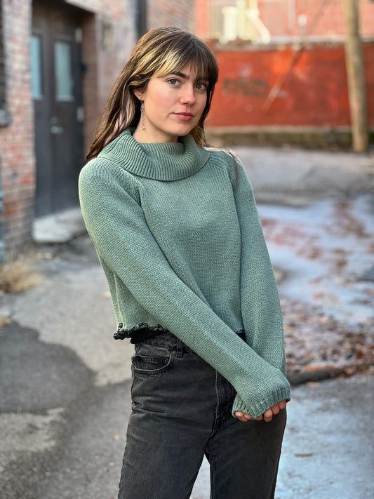 Mint Crop Sweater