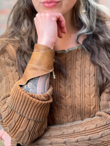 Simple Sienna Leather Cuff
