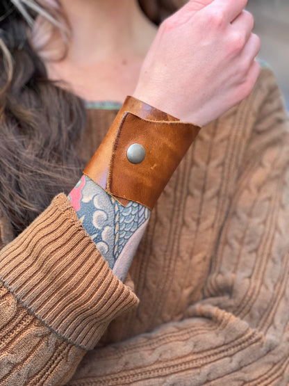 Studded Sienna Leather Cuff