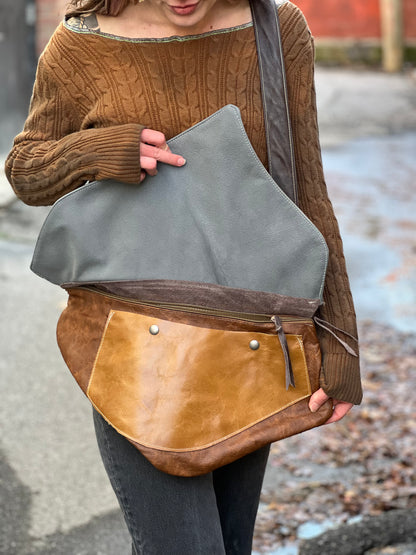 Sienna Bird Leather Multi Pocket Bag