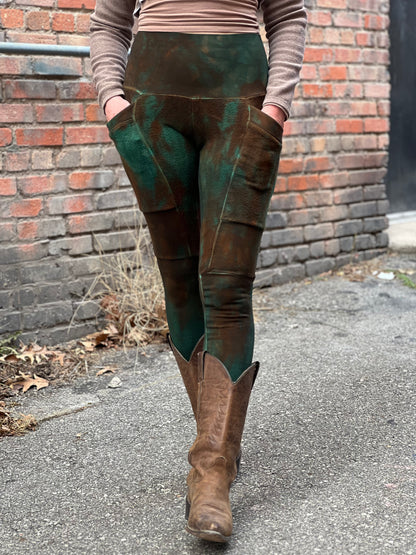 'Patina Rust' Bamboo Fleece Crossfox Leggings