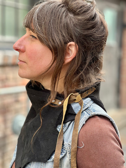 Black Leather Kerchief