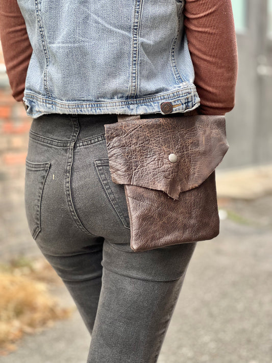 Brown Slide Pouch