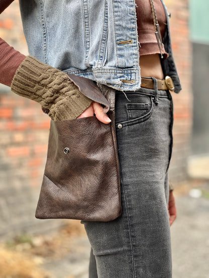 Brown Slide Pouch